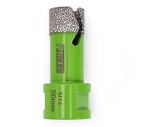 Punta per Trapano Diamantata 20mm- FACHLICH Vacuum Brasato Foretto Diamantato con Filettatura M14 per Porcellana Piastrella Granito Marmo Taglio a Secco