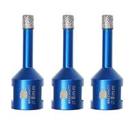 Punta per Trapano Diamantata 8mm- BRSCHNITT Vacuum Brasato Foretto Diamantato con Filettatura M14 per Porcellana Piastrella Granito Marmo Taglio a Secco（3 pezzi）.