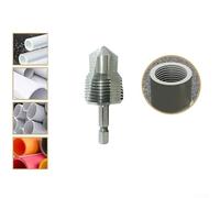 Punta per trapano filettata a tre lame 3 in 1 per maschiatura, foratura ed espansione dei fori, strumento di riparazione per tubi metallici compatibile con PPR esagonale a 4 punti e (25 mm)