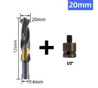 Punta per trapano punta per trapano 14 mm 16 mm 18 mm 20 mm 22 mm 25 mm set 2 pe