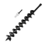 Punta Per Trivella a Scoppio & Elettrico & Batteria, Diametro 10 cm, Lunghezza 80 cm Doppia Spirale Elica da Giardino, Con trapano elettrico Adattatore SDS-Plus, Utilizzo mototrivella trivellatrice