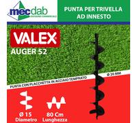 Punta Per Trivella Valex Per Motore Albero Ø 20mm Auger 52 Varie Dimensioni