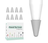 Punta Ricambio Compatibile con Apple Pencil 1st e 2nd,8 Pack Punte Apple Pencil Silicone Pennino di Ricambio Nib Punta Ricambio per Punta Cap iPencil per iPad Pro 11 "10,5" 12,9 "9,7" Grigio
