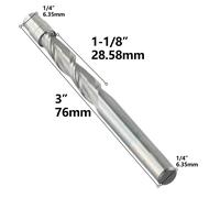 Punta router spirale di compressione taglierina a scarico in carburo solido 6 mm