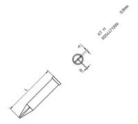 SPITZE XT0 8 - Punta per saldatore XT H, 0,8 mm, forma a scalpello, diritta