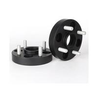 Punta Scarico Auto Compatibile Con Opel 2 Pezzi PCD 4x100 Foro Centrale 56,6 Mm Adattatore Distanziale Ruota 15/20/25/30/35 M12x1,5(2PCS 15mm Black)