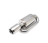 Punta Silenziatore Silenziatore Di Scarico Universale Per Auto S-FLOW CTR Tipo Con Punta Di Scarico 2 '' 2.5 '' Ingresso Suono Profondo Downpipe In Acciaio Inossidabile Tubo Scarico(SZ603a-MG)
