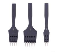 Punta sostituibile per lavori in pelle, perforatrice rotonda con teste intercambiabili per punto sella, cucito a mano in pelle (3 pezzi da 4 mm)