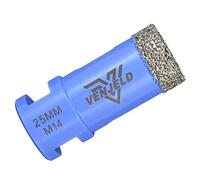 Punta Trapano Diamantata 25mm - Punta a Tazza con Filettatura M14 Foratura a Secco per Piastrelle Ceramica Porcellana Granito Marmo VENJELD