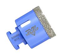 Punta Trapano Diamantata 50mm - Punta a Tazza con Filettatura M14 Foratura a Secco per Piastrelle Ceramica Porcellana Granito Marmo VENJELD