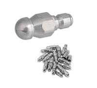 Punta ugello spruzzatore, kit ugelli per fognatura in acciaio inox, 1 foro anteriore con 3 o 6 fori posteriori, confezione multipla (1 foro anteriore/3 fori nella parte posteriore 3/8 spina rapida, 1