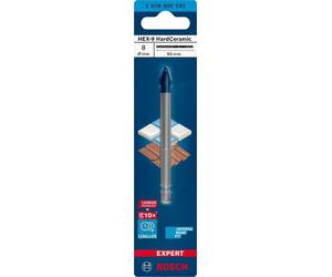 Punta X ceramiche dure HEX-9 , 8mm X 90mm , EXPERT for HardCeramic