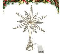 Puntale A Stella Illuminata Addobbo Cima Albero Natale Festa