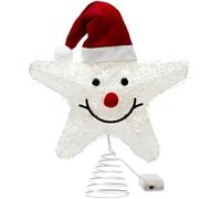 Puntale a stella per le feste - Decorazione per albero con corona illuminata | Puntale luminoso da 25,4 cm con LED luminosi, accessorio per la casa per decorazioni natalizie, decorazione invernale per