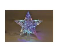 Puntale albero Natale (22cm) Stella con luce NANOLED Multicolore (Batteria) D2781