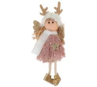 Puntale Angelo Creativo per Albero di Natale - Decorazione per Casa, Interni ed Esterni - Ornamento per Capodanno (Rosa)