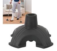 Puntale Bastone Passeggio Stabilizzante e Antiscivolo con Supporto a Base in Gomma a Quattro Base, Grande Base D'Appoggio Antiscivolo per Stampelle con Diametro di 1.9 Cm