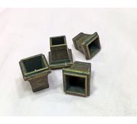 PUNTALE DI OTTONE ANTICHIZZATO INGRESSO MM. 16 PER MOBILI TAVOLI PIEDI PZ.4