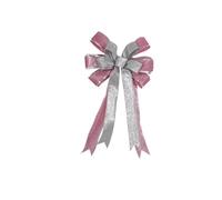 Puntale for albero di Natale a doppio strato da 41*24 cm, grande, con fiocco e bordo dorato glitterato, decorazione for porta di Natale, decorazione a foglia d'acero Per Ringraziamento(Color 3)