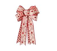 Puntale for albero di Natale a doppio strato da 41*24 cm, grande, con fiocco e bordo dorato glitterato, decorazione for porta di Natale, decorazione a foglia d'acero Per Ringraziamento(Color 6)