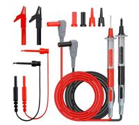 Puntale Multimetro, 8 Pezzi Kit Puntali Multimetro, Puntali Tester per Multimetro, Puntali Da Test per Multimetro, Pinze a Coccodrillo, Sonda Di Prova E Stantuffo Mini-Anci, Multimeter Test Leads Kit