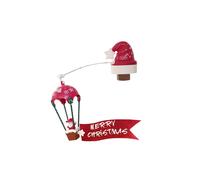 Puntale natalizio rotante con mongolfiera luminoso musicale albero natale Rotex