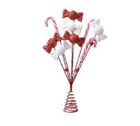 PUNTALE PER ALBERO CANDY H. CM.30 ROSSO E BIANCO