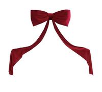 Puntale per albero con in velluto - Interrompi istantaneamente le decorazioni piatte, Cascata extra large da 70,8 pollici con bordo cablato, Tessuto peluche bifacciale di lusso, Rosso | Perfett