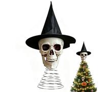 Puntale per albero di Halloween, gotico, cappello da , teschio