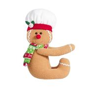 Puntale per albero di Natale, a forma di omino di pan di , decorazione divertente e festosa per bottiglie di vino, alberi o esposizioni per Natale, Halloween, compleanno, San