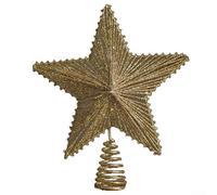 Puntale per albero di Natale a forma di stella con finitura glitterata che aggiunge eleganza al tuo ambiente festivo (30 cotone oro)