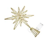 Puntale per albero di Natale a forma di stella con glitter: puntale per albero