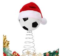 Puntale Per Albero Di Natale,Cima Per Albero Di Calcio Con Decorazione A Cappello | Decorazione Invernale Per Interni Per Feste,Per Interni Ed Esterni Inverno Casa Soggiorno Festa Porta