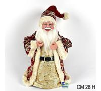 PUNTALE PER ALBERO DI NATALE CM 28 H BABBO NATALE COLORE ROSSO - ORO