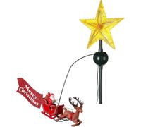 Puntale per Albero Di Natale Con Stella E Slitta Rotante - Ideale per Rendere Un