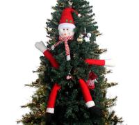 Puntale per albero di Natale, decorazione per albero di Natale, con cappello lungo braccio, divertente decorazione per albero di Natale, decorazione per albero di Natale