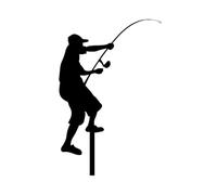 Puntale per albero di Natale del pescatore, ornamento con in ferro antiruggine, decorazione per interni casa fattoria festa invernale albero genealogico centrotavola decorazioni stagion