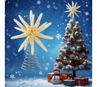 Puntale per albero di Natale in resina con movimento a molla e gancio, 26 x 21 cm, centrotavola decorativo per feste e vetrine