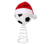 Puntale Per Albero Di Natale - Puntale Albero A Tema Calcio E Cappello Babbo Natale,Decorazione Invernale Per Interni Per Feste | Per Feste Invernali Esterno Interno Camera Bambini Casa Porta Soggiorn