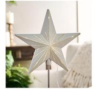 Puntale per albero di pan di zenzero con notte stellata, stella in resina a 5 punti, 2025, decorazione magica per albero di Natale, elegante e abbagliante stella per decorazione dell'albero di Natale