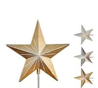 Puntale per albero di pan di zenzero con notte stellata, stella in resina a 5 punti, decorazione magica per albero di Natale, albero di Natale con notte stellata, per la casa e le vacanze (oro)