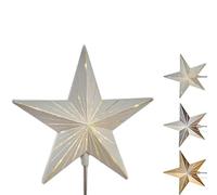 Puntale per albero di pan di zenzero con notte stellata, stella in resina a 5 punti, stravagante decorazione per albero di Natale, albero di Natale con notte stellata, per la casa, le vacanze, magia e