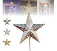 Puntale per albero di pan di zenzero della notte stellata, stella in resina a 5 punti con timer automatico, decorazioni magiche per albero di Natale, elegante e abbagliante stella per decorazioni per