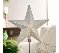 Puntale per albero di pan di zenzero della notte stellata, stella in resina a 5 punti, decorazione magica per albero di Natale, elegante e abbagliante stella per decorazioni per la casa vacanze