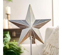 Puntale per albero di pan di zenzero della notte stellata, stella in resina a 5 punti, decorazione magica per albero di Natale, elegante e abbagliante stella per decorazioni per la casa vacanze