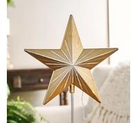 Puntale per albero di pan di zenzero della notte stellata, stella in resina a 5 punti, decorazione magica per albero di Natale, elegante e abbagliante stella per decorazioni per la casa vacanze