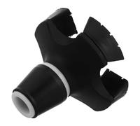Puntale per Bastone Quadripode 3/4 Pollici in Gomma Nera Antiscivolo | Base Larga Stabile, per Casa e Centro Riabilitazione, Compatibile con Bastoni da 19mm e Appoggio Sicuro