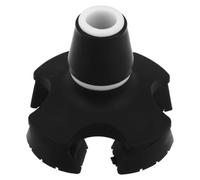 Puntale per Bastone Quadruplo Gomma 3/4 Pollice Nero Antiscivolo | Supporto Stabile e Resistente All'usura, Base Larga per Uso Interno e Casa, Adatto a Bastoni da Passeggio