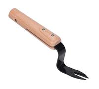 Puntale per la raccolta, Attrezzo for estirpare le erbacce con manico in legno e acciaio al carbonio, forca for estirpare le erbacce, sarchiatore