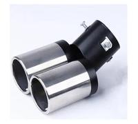 Puntale Per Marmitta Di Scarico Automatico Tondo Piegato In Acciaio Inossidabile, 1 A 2 Tubi Doppi, Rivestimento Della Gola Posteriore Modificato Terminale Di Coda(Chrome)